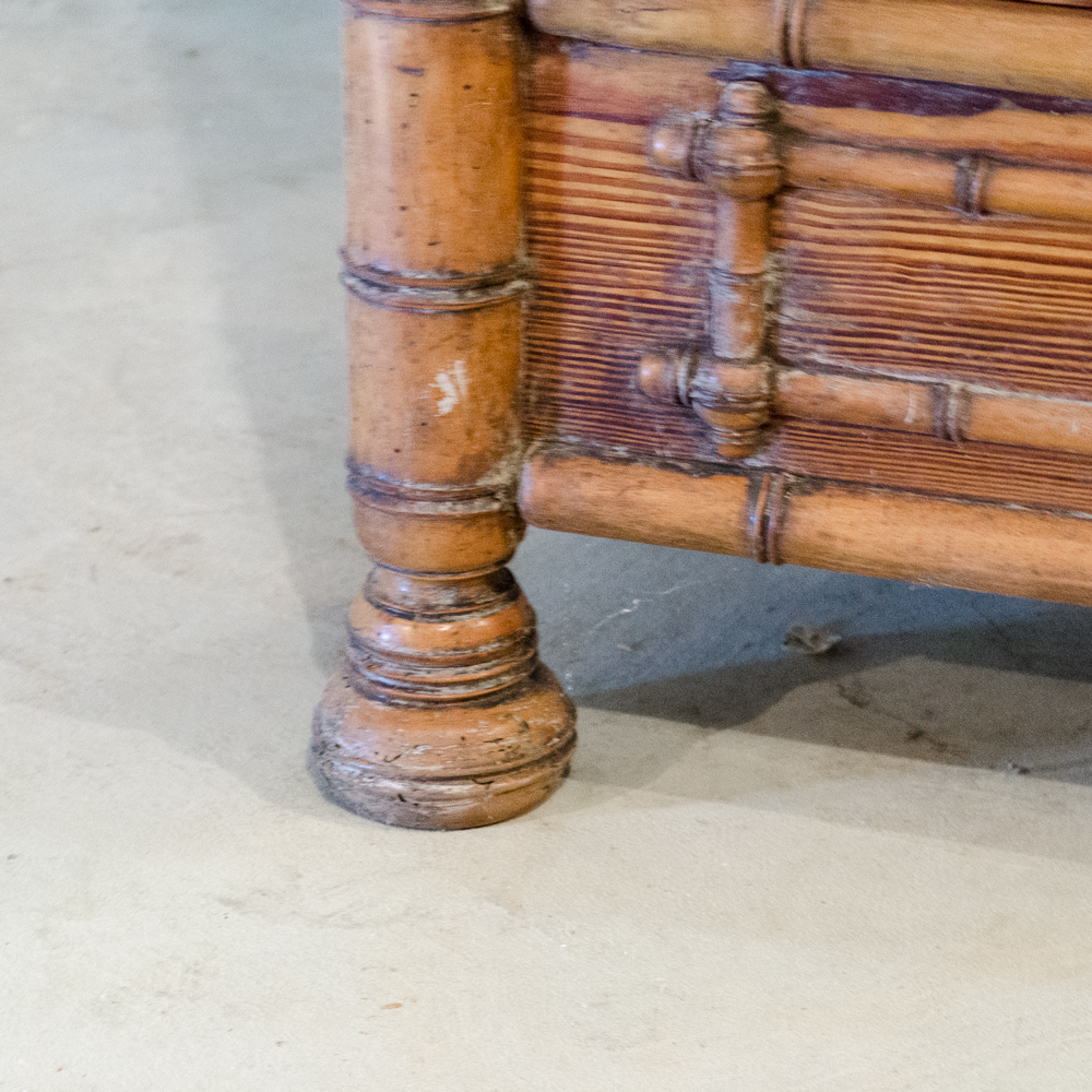Late 19th Century Aesthetic Movement Faux Bamboo Display Cabinet