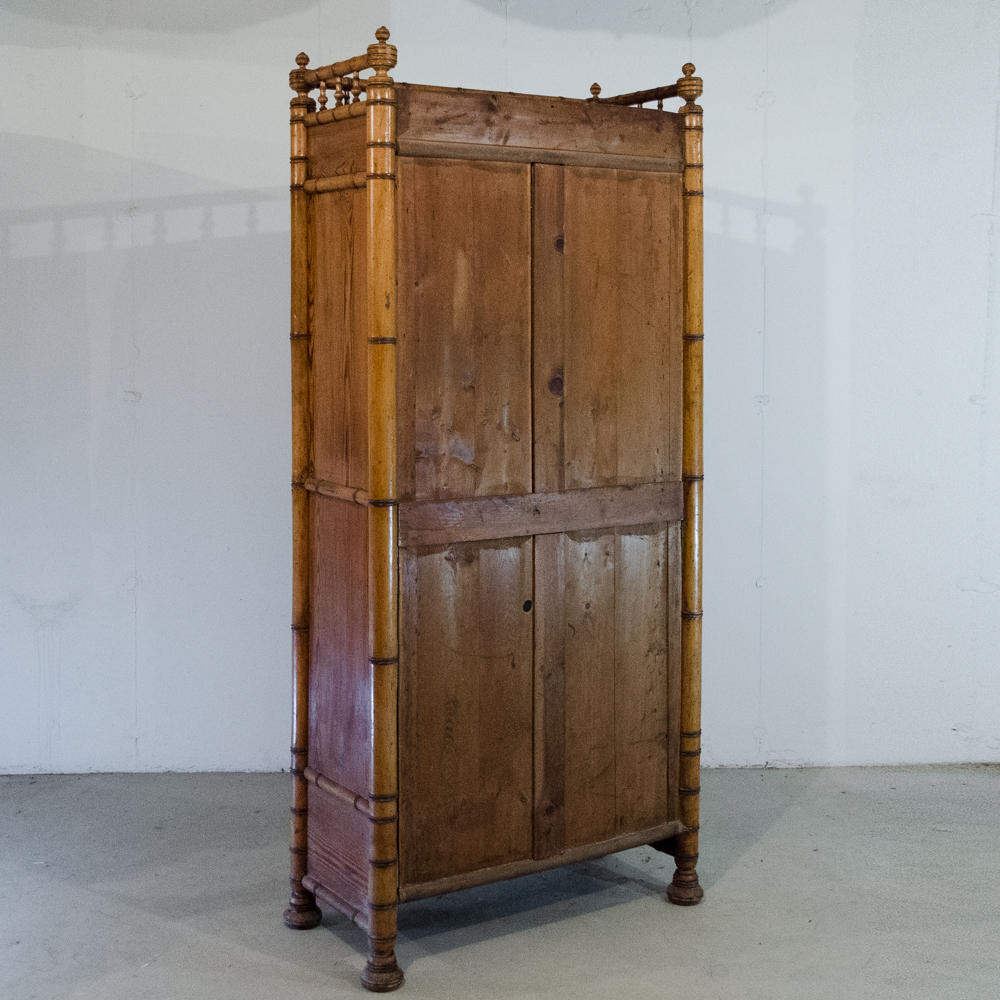 Late 19th Century Aesthetic Movement Faux Bamboo Display Cabinet