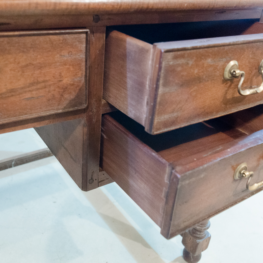 Hickory White Parquetry Top Desk