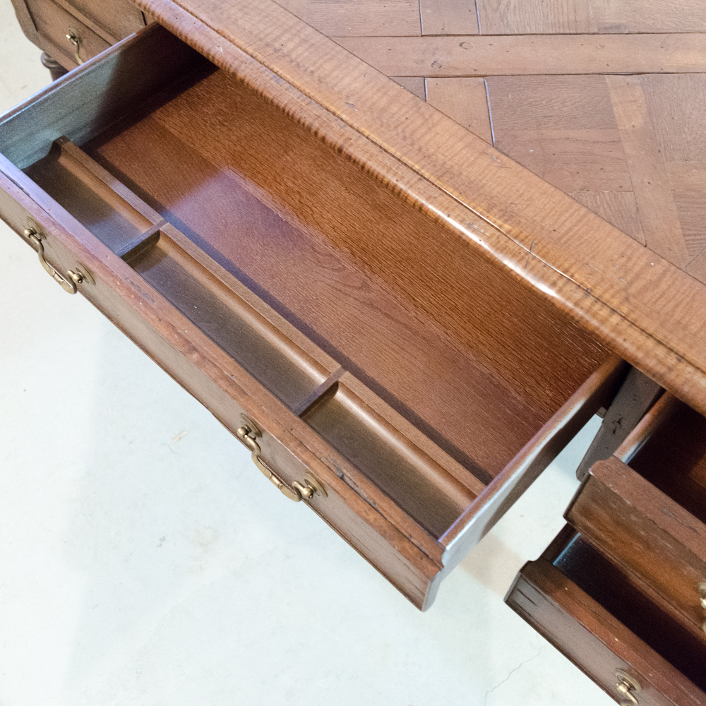 Hickory White Parquetry Top Desk