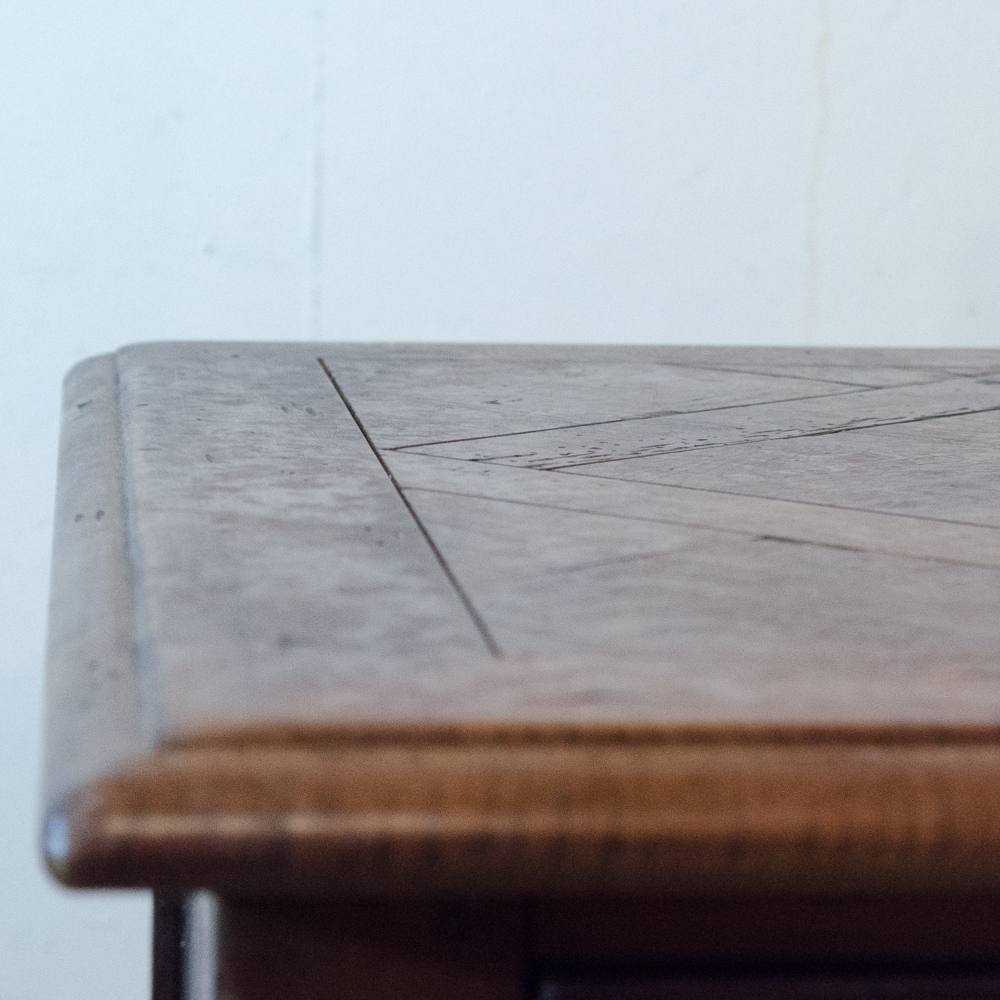 Hickory White Parquetry Top Desk