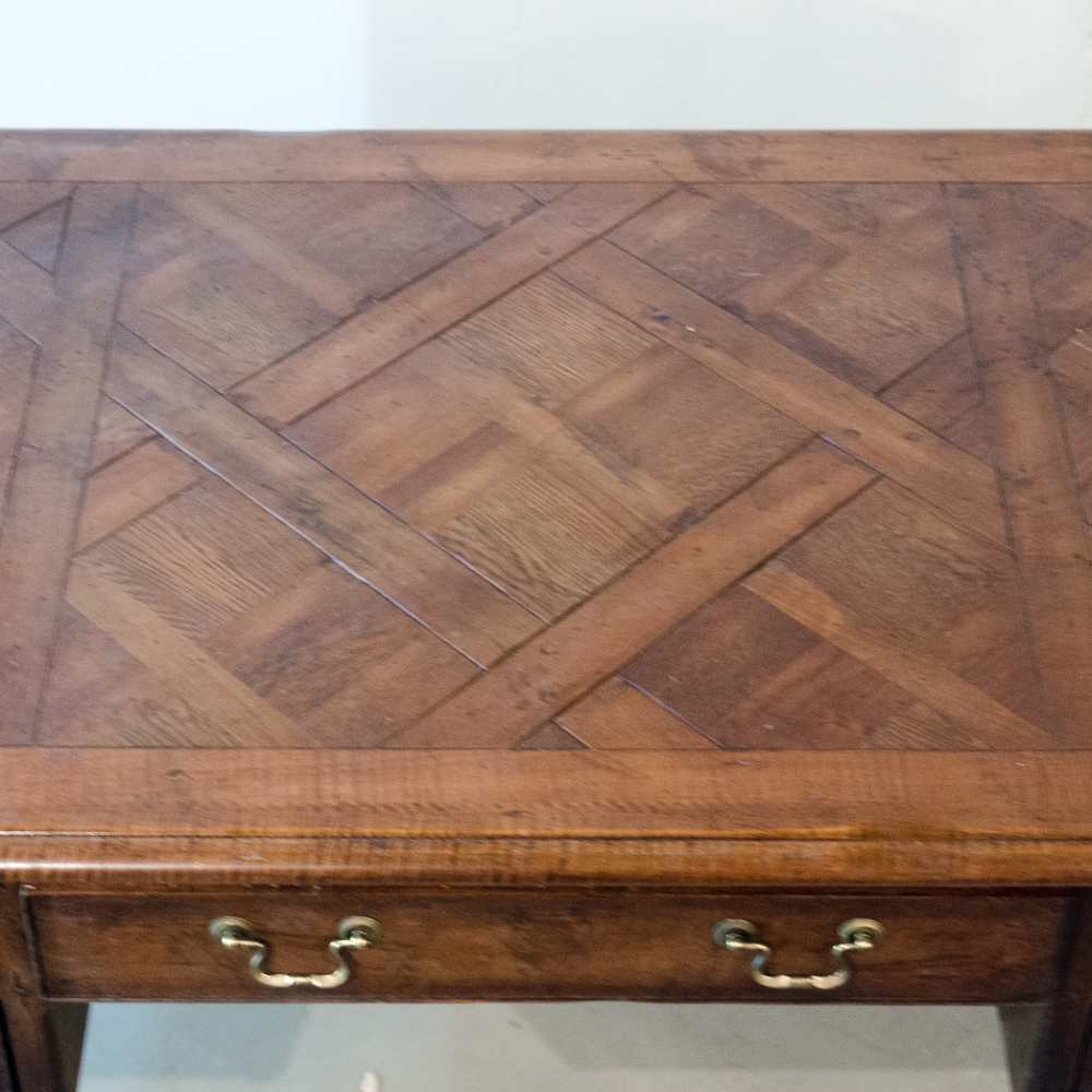 Hickory White Parquetry Top Desk