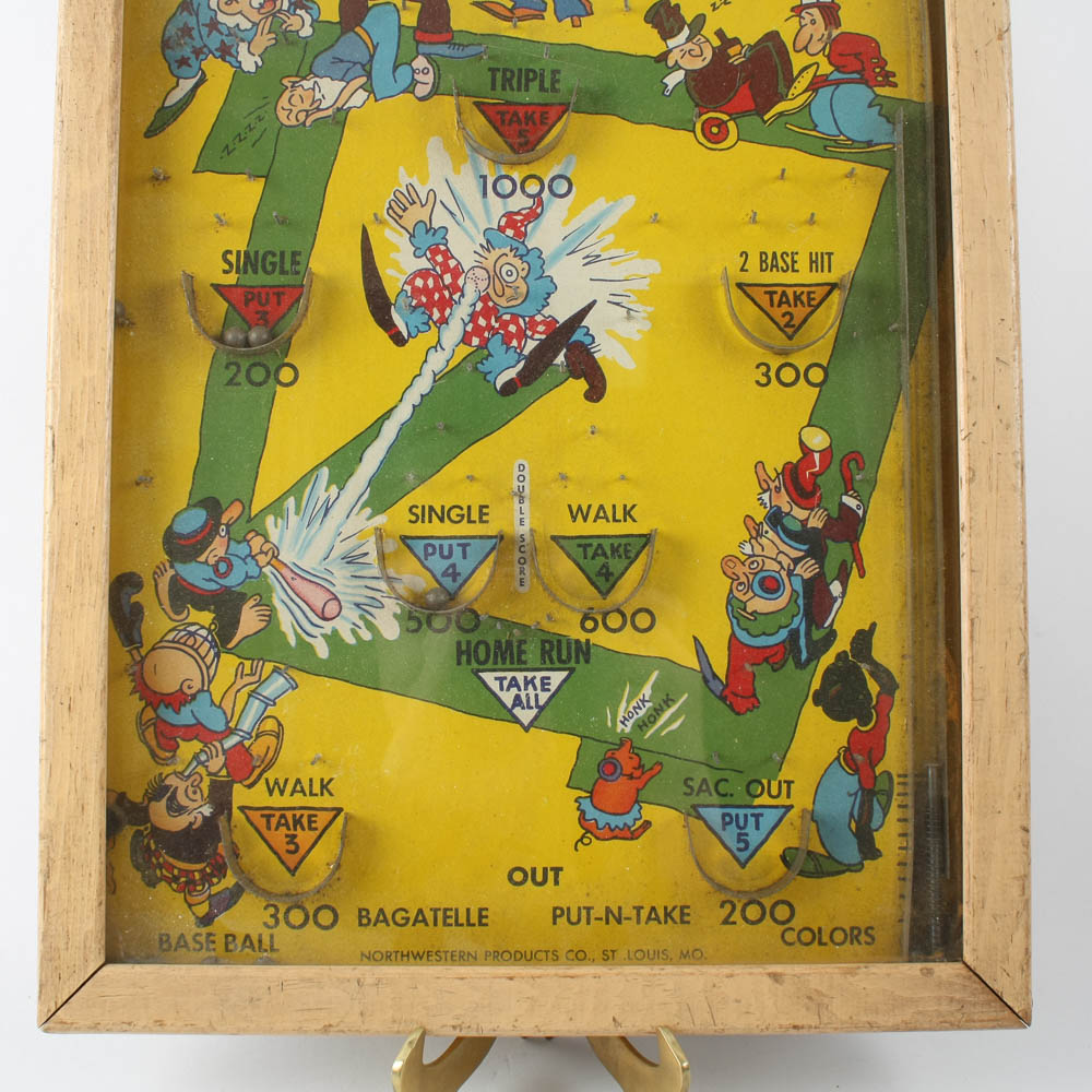 Circa 1930s Poosh-M-Up Jr. "4-in-1" Bagatelle Game