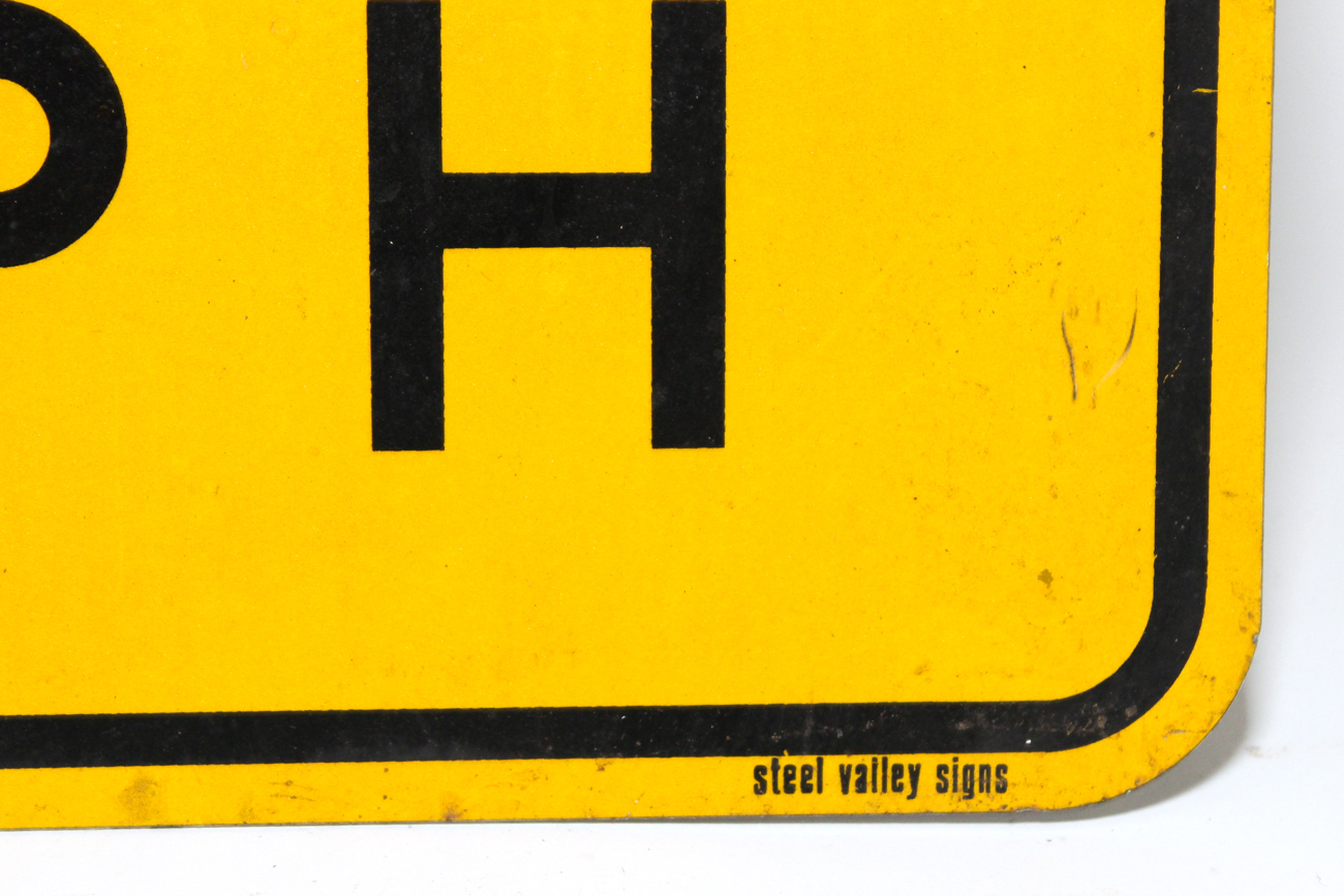 Reflective Steel "15 MPH" Road Sign