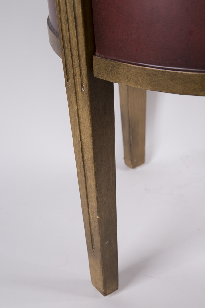 Chinese Inspired Round Hand-Painted Side Cabinet