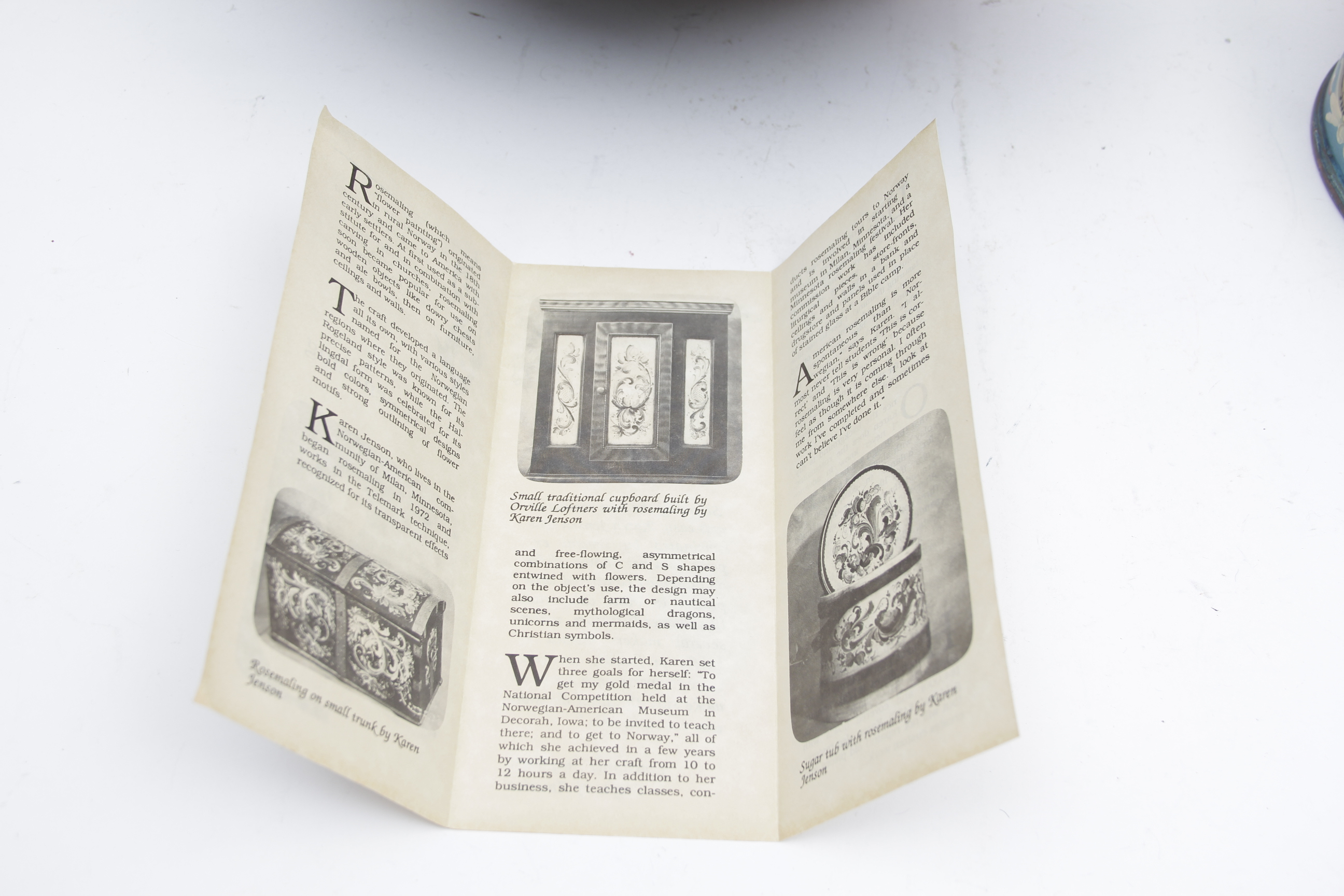 Norwegian Rosemaling Decorative Box and Wall Shelf