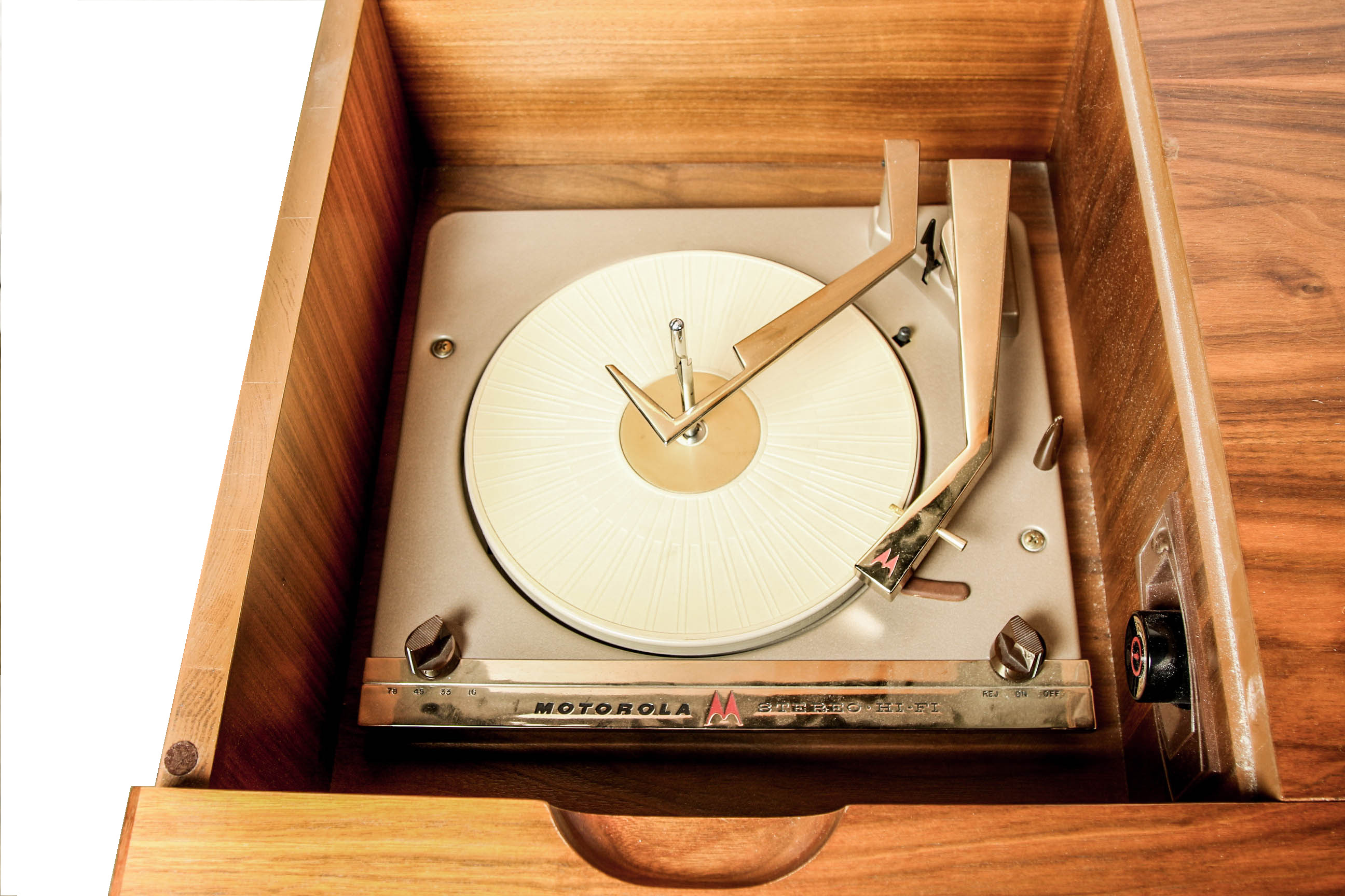 1959 Motorola Turntable and Stereo Console by Drexel