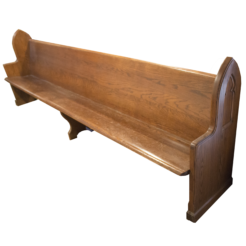 Vintage Oak Church Pew