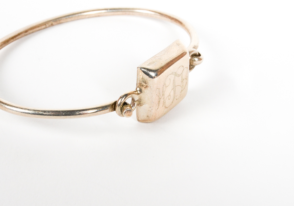 Sterling Silver Initial Bracelet