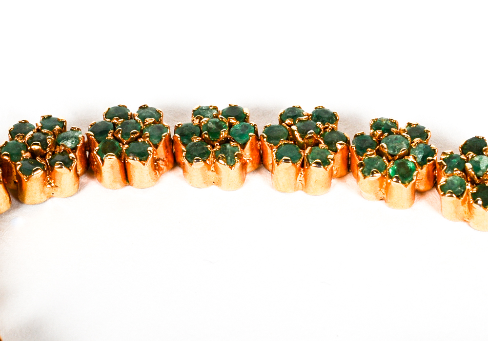 Emerald Cluster Bracelet
