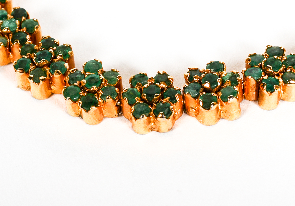 Emerald Cluster Bracelet