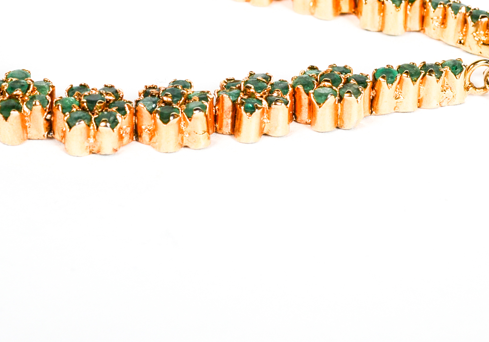 Emerald Cluster Bracelet