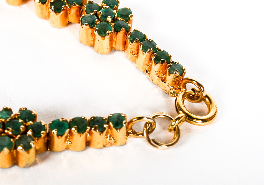 Emerald Cluster Bracelet