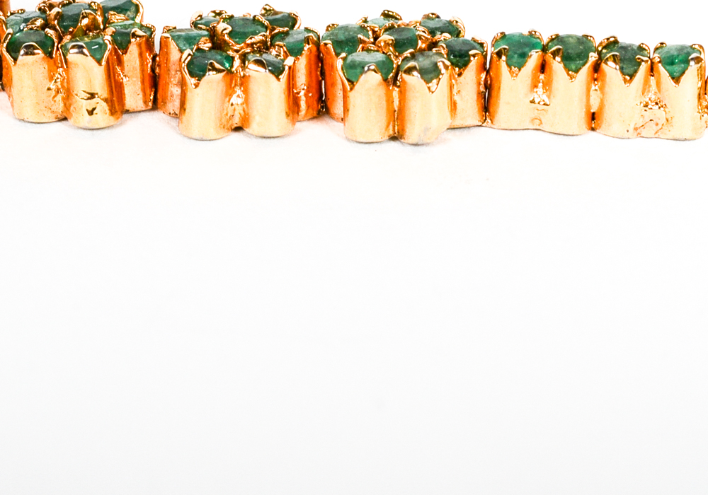 Emerald Cluster Bracelet