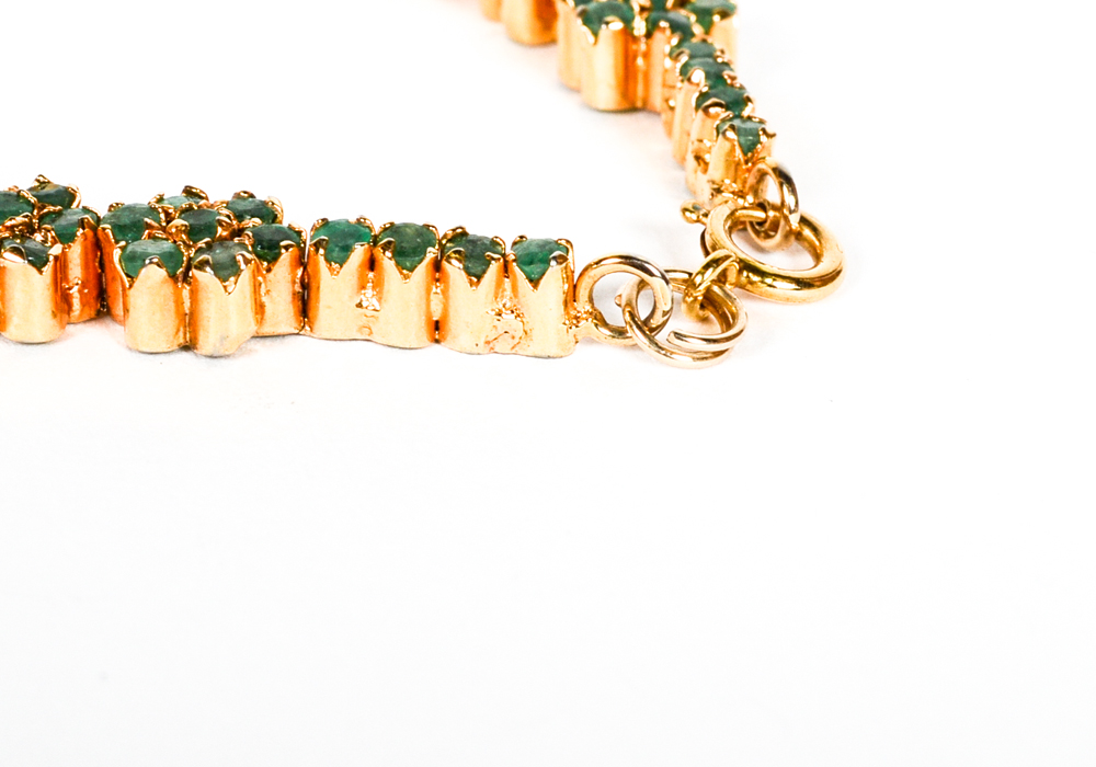Emerald Cluster Bracelet