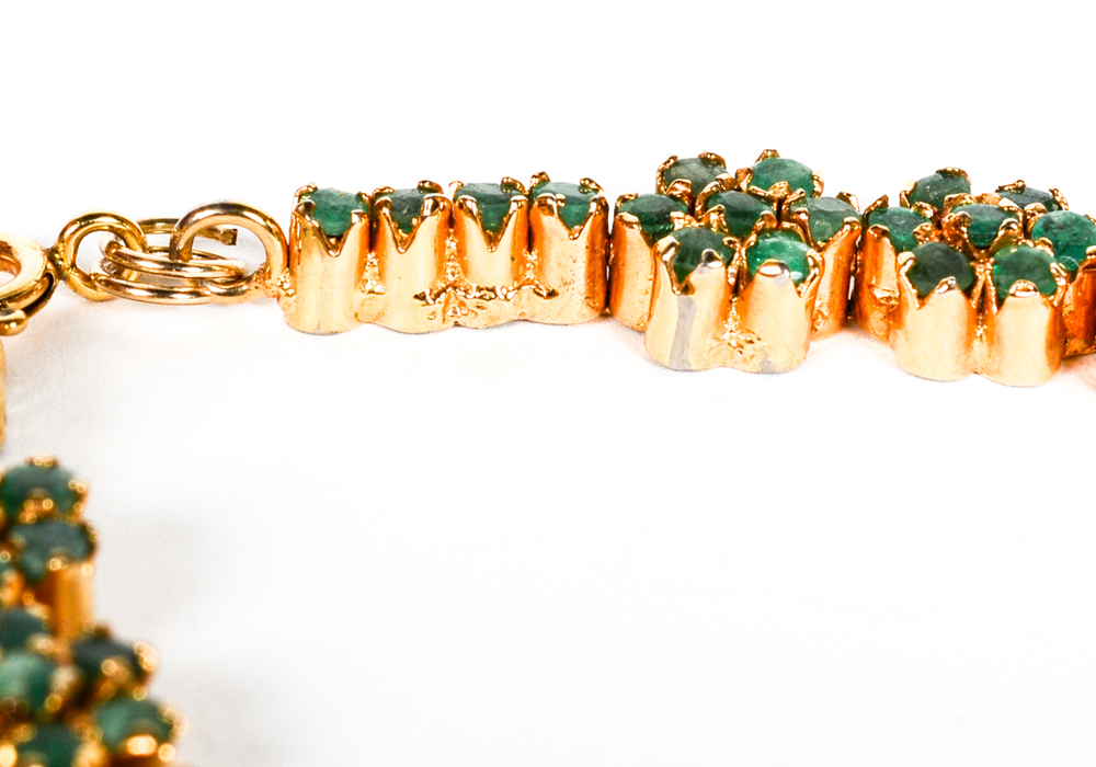 Emerald Cluster Bracelet