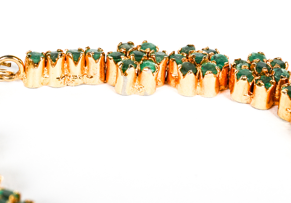 Emerald Cluster Bracelet