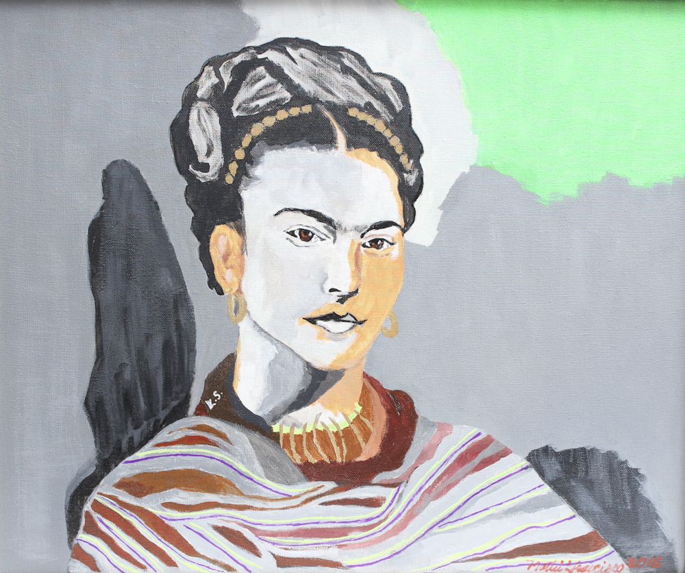 Martin Francisco Original Acrylic Painting Of Frida Kahlo