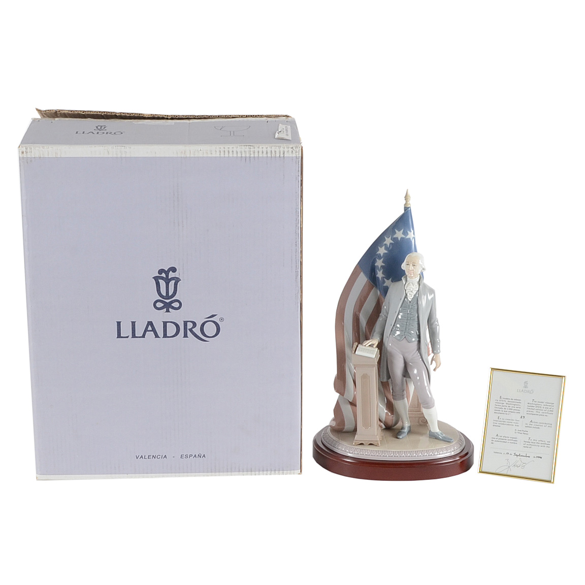Limited Edition Lladro Porcelain George Washington Figurine