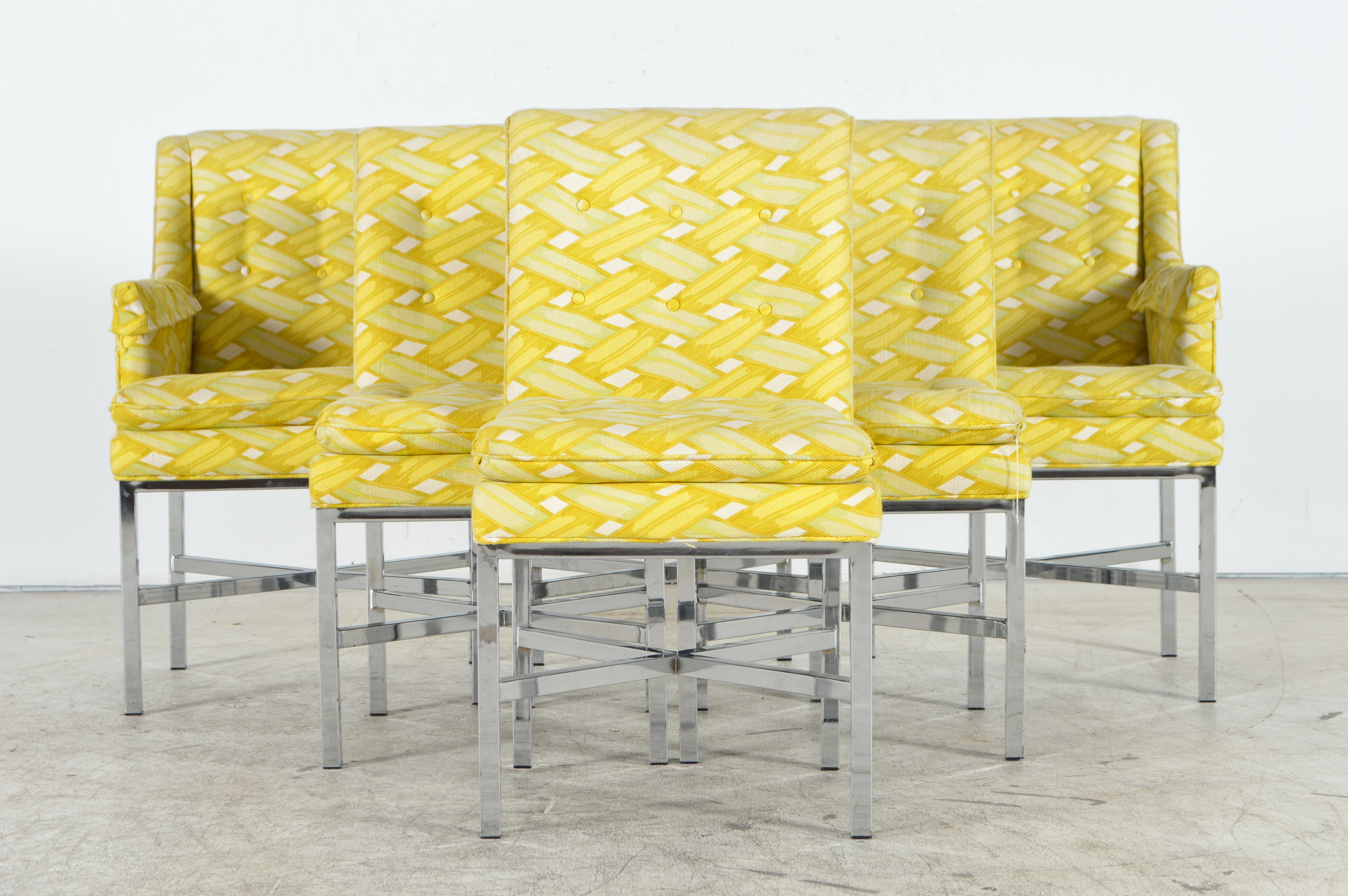 Vintage Upholstered Dining Chairs