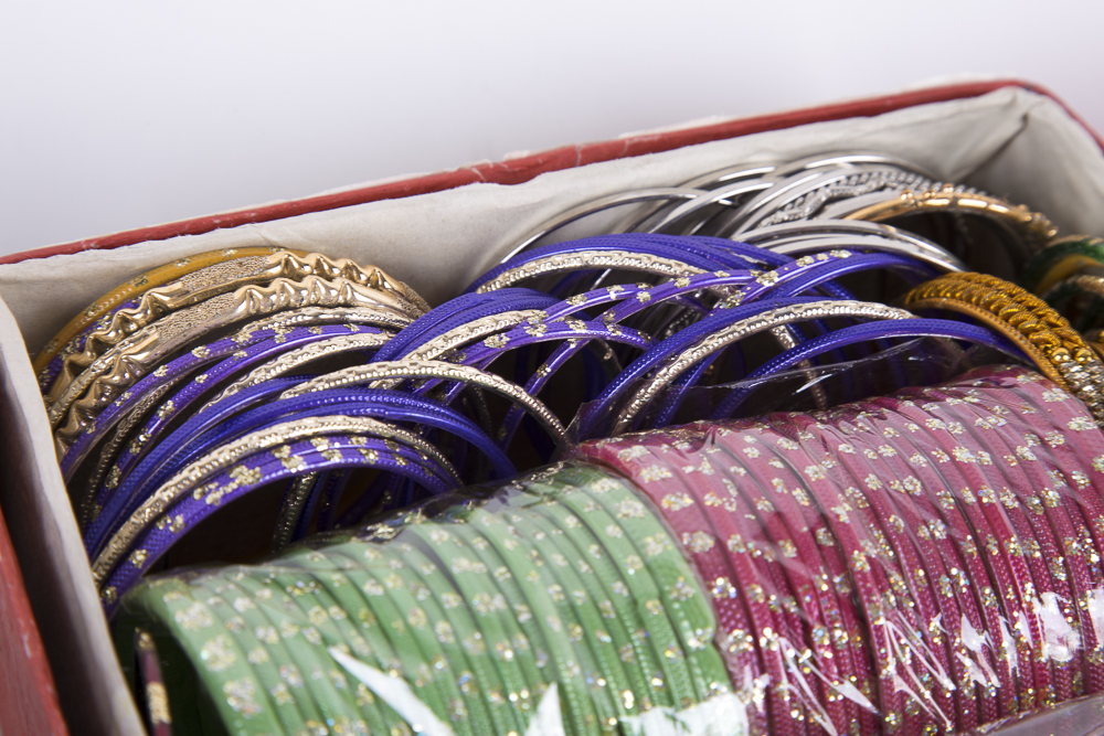 Multitude of Indian Style Bangle Bracelets