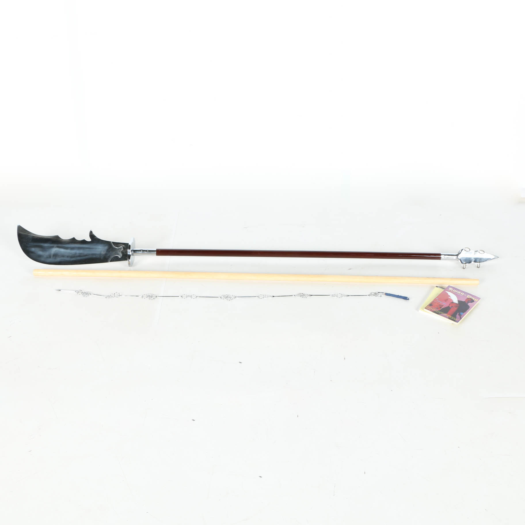 Guandao, Nine Section Chain Whip, Bang Staff and Training Books