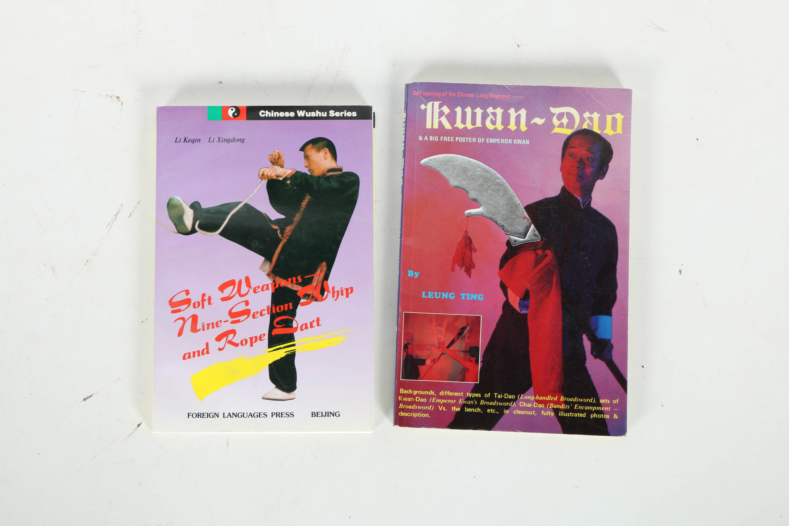 Guandao, Nine Section Chain Whip, Bang Staff and Training Books