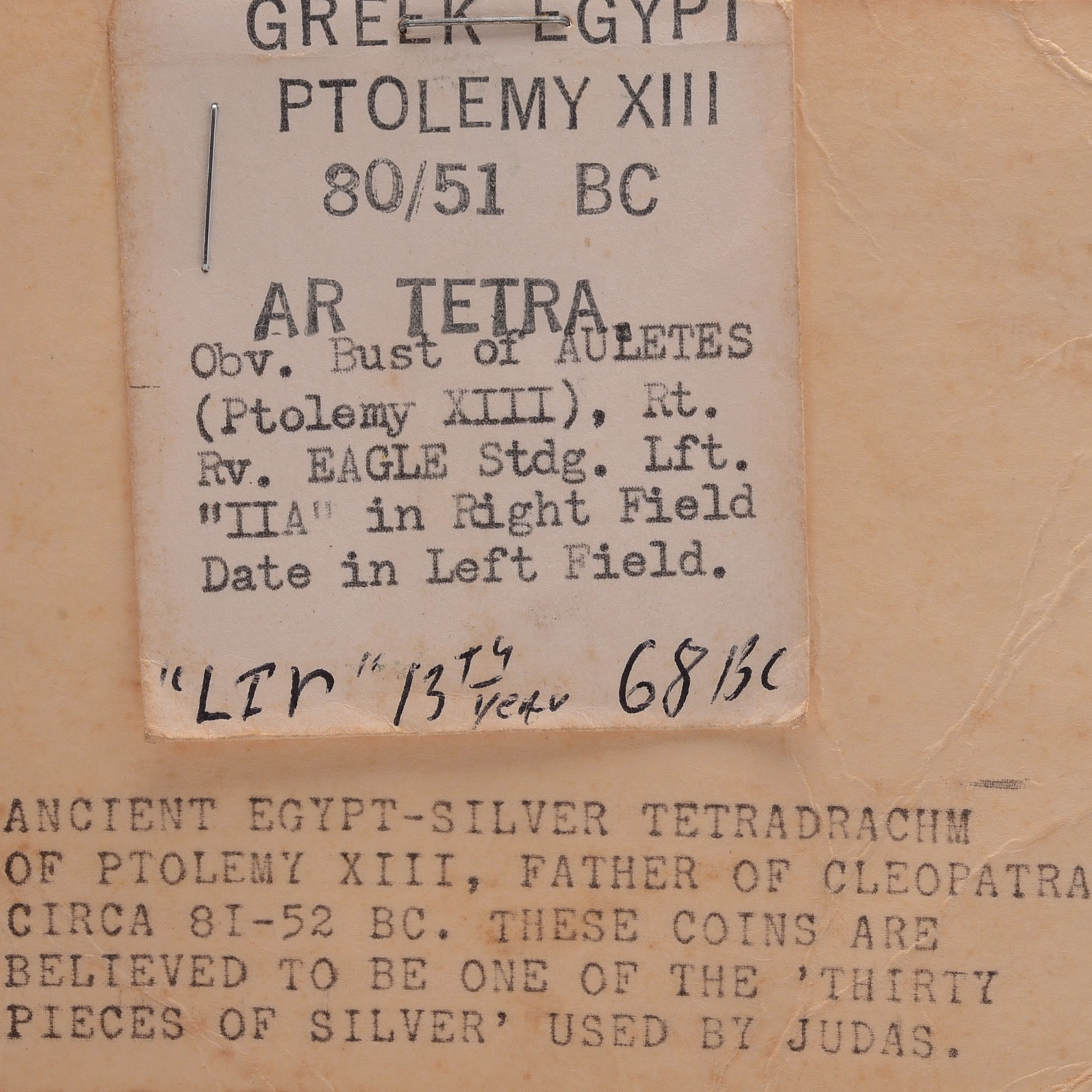 Ancient Egypt Silver Tetradrachm