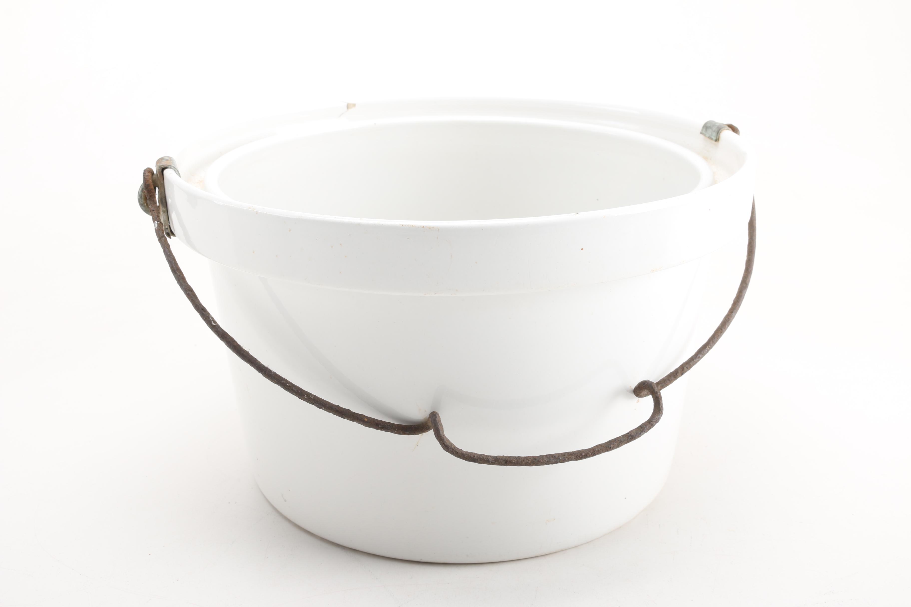 Vintage Paul O. Abbé Milling Jar and Other Stoneware