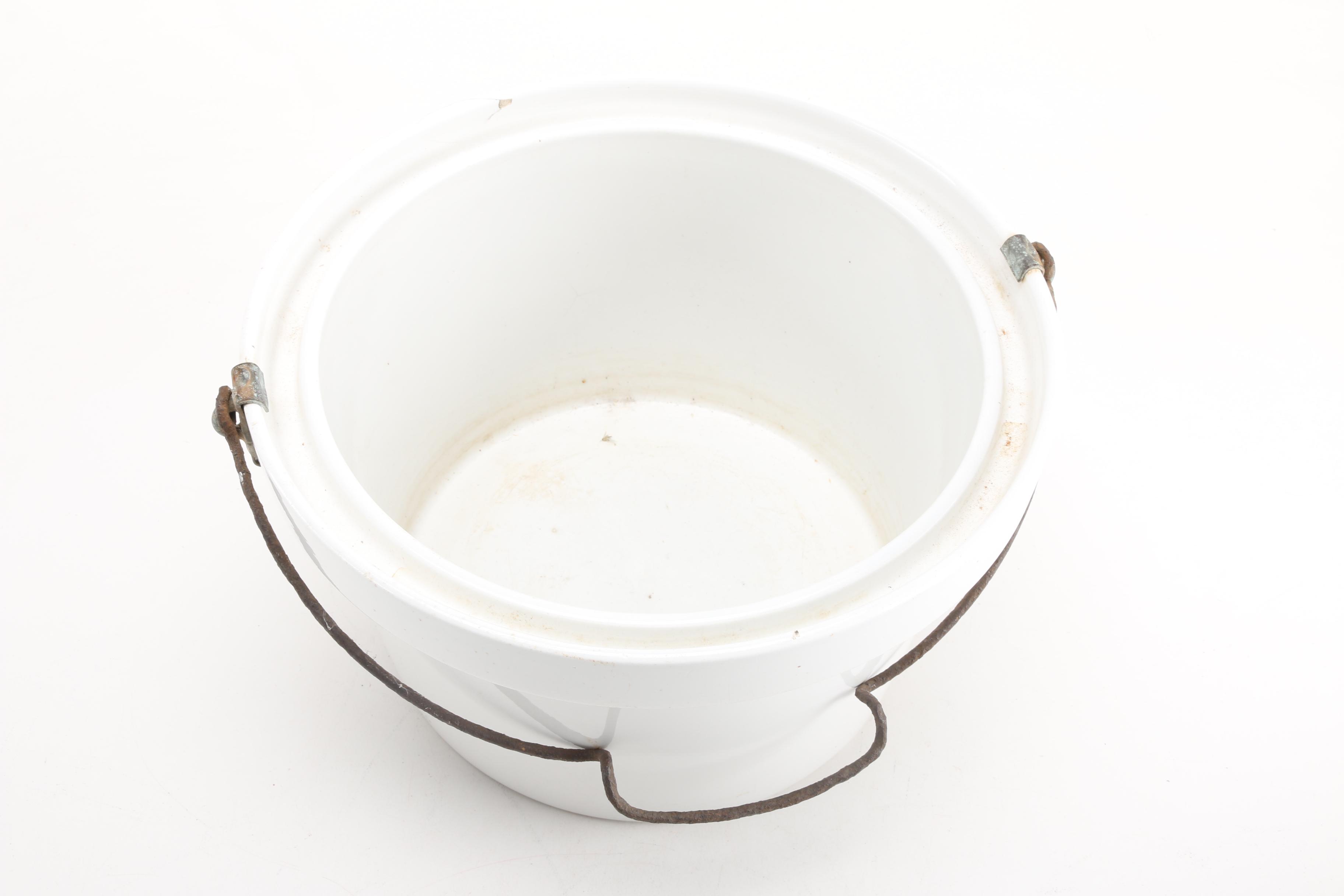 Vintage Paul O. Abbé Milling Jar and Other Stoneware