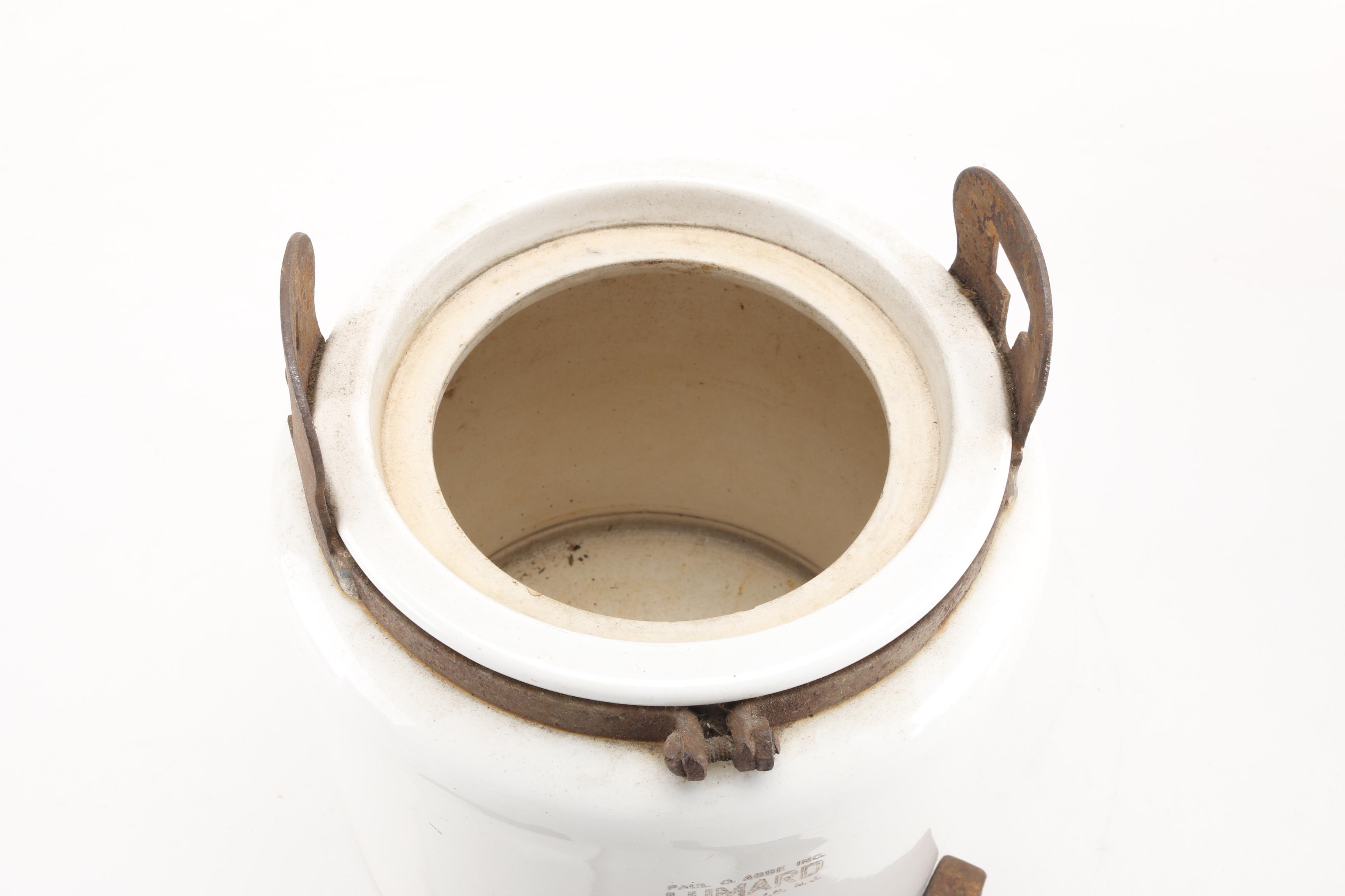 Vintage Paul O. Abbé Milling Jar and Other Stoneware