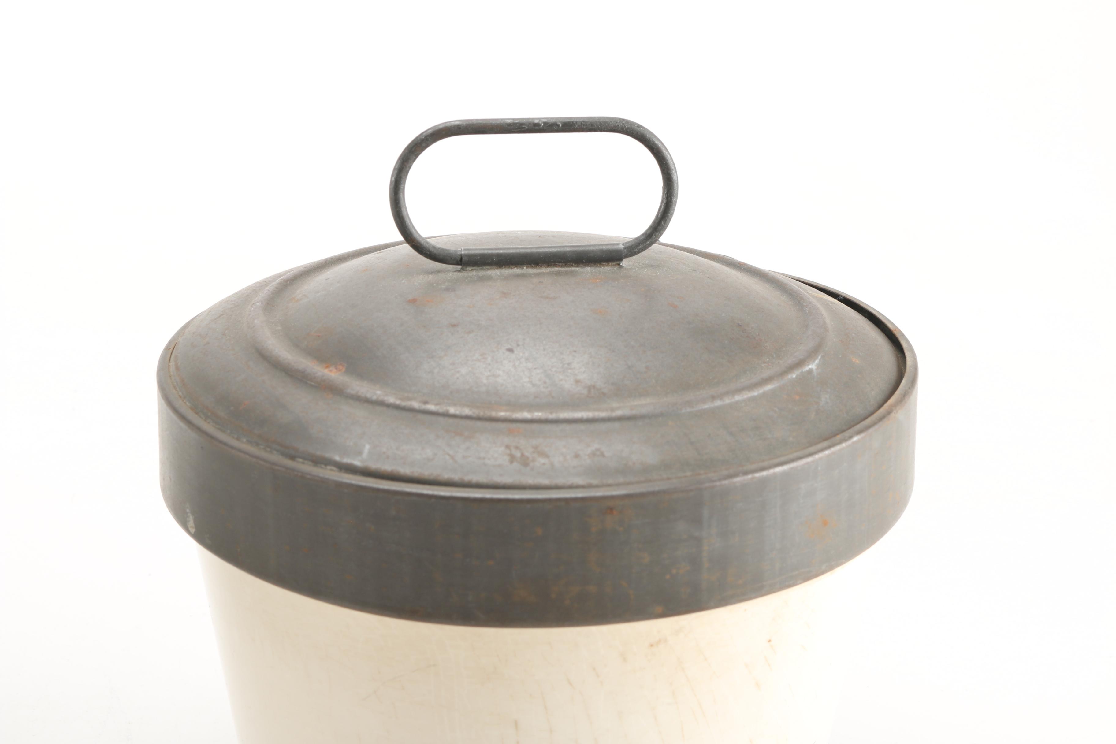 Vintage Paul O. Abbé Milling Jar and Other Stoneware