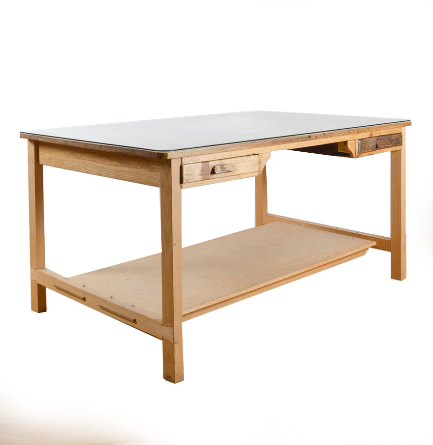 Vintage Mission Style Oak Work Table