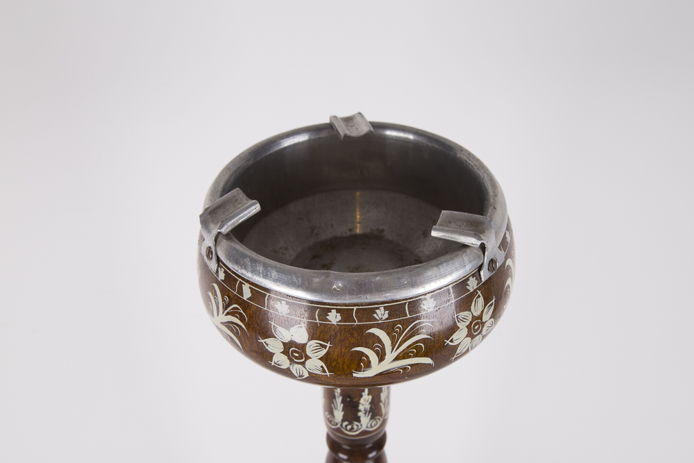 Vintage Painted Walnut Stand Ash Reciever