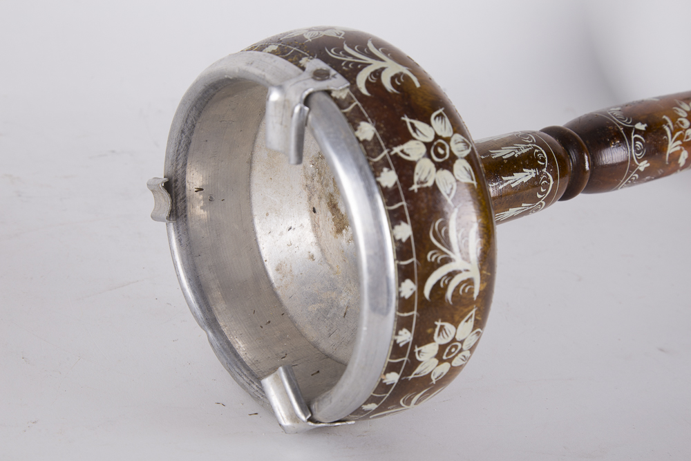 Vintage Painted Walnut Stand Ash Reciever