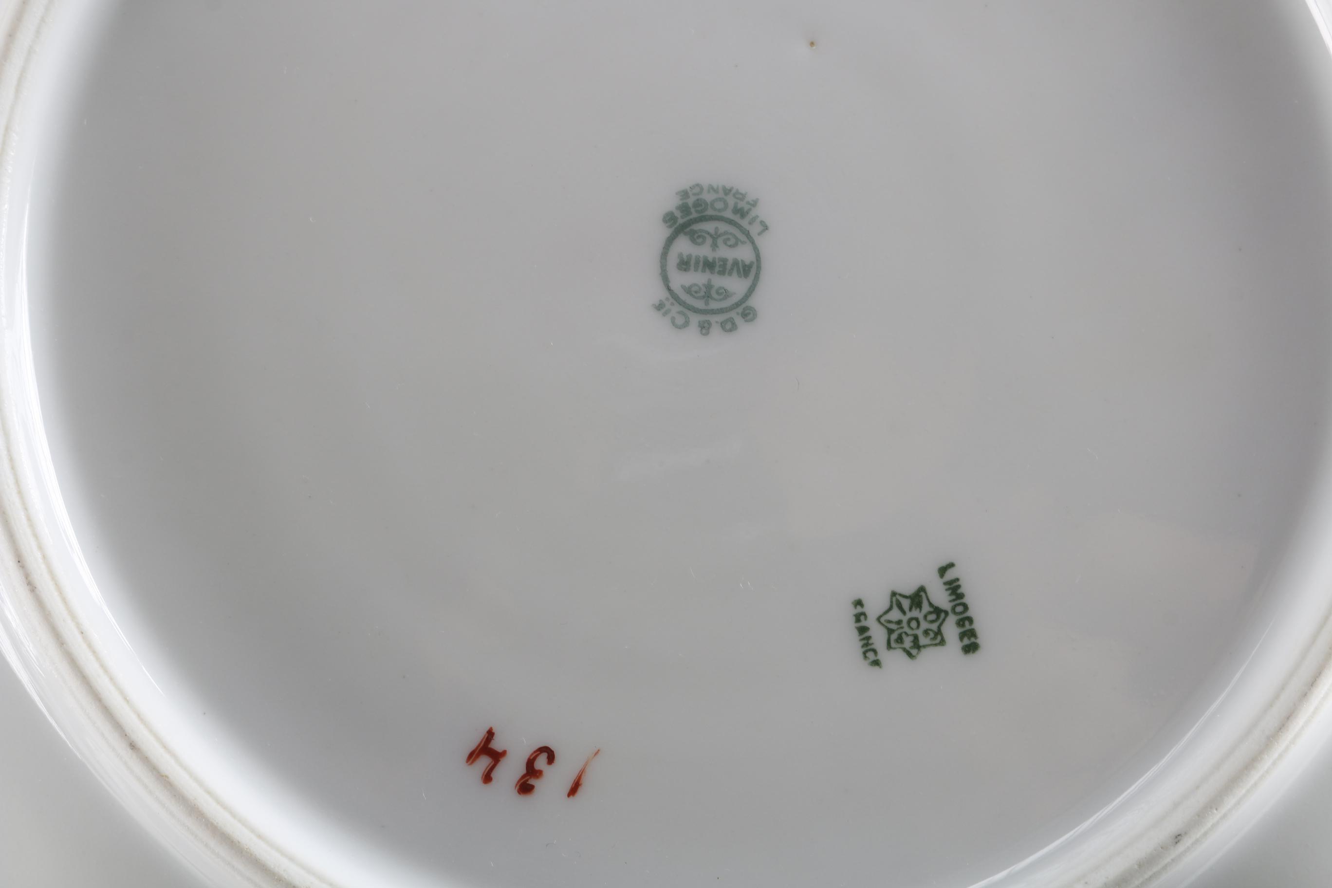 Collection of Seven Floral Limoges Plates