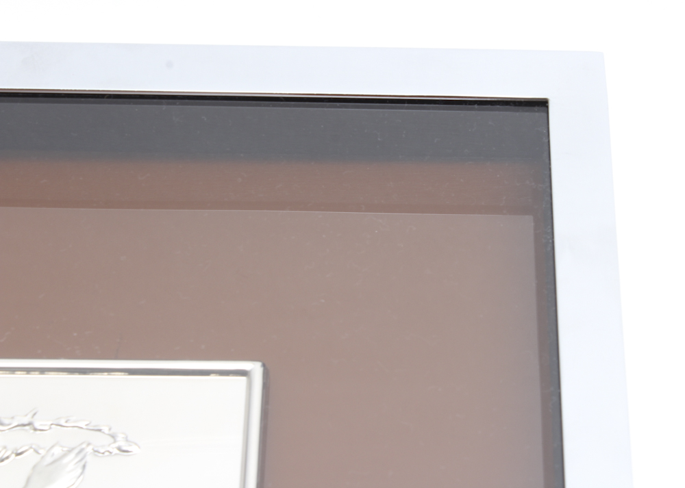 Framed Sculpture in Silver After Salvador Dalí "Homage to Philosophy"