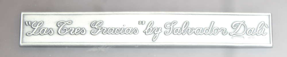 Framed Sculpture in Silver After Salvador Dalí's "Las Tres Gracias"
