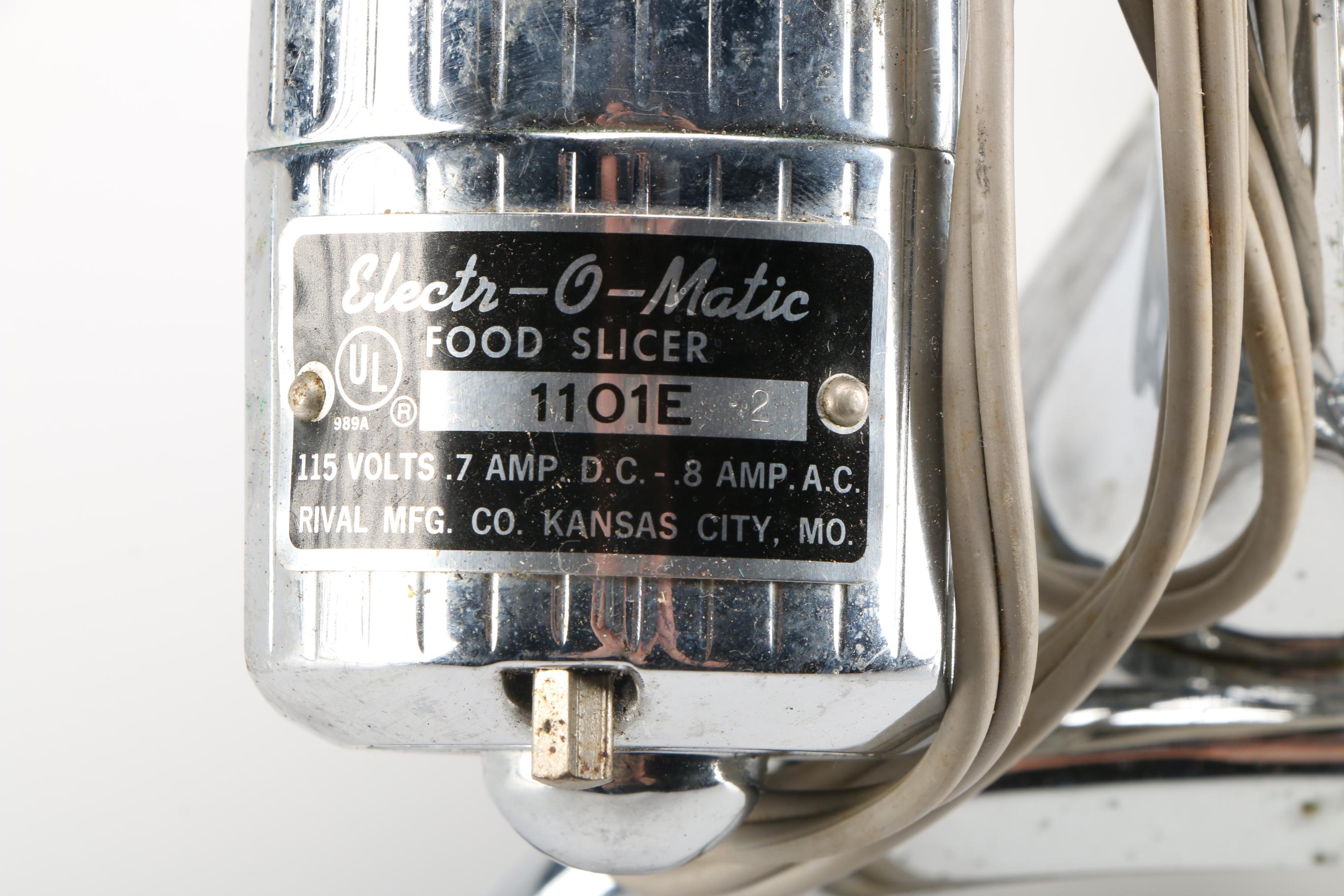 Vintage Rival Electr-O-Matic Food Slicer 1101E-2