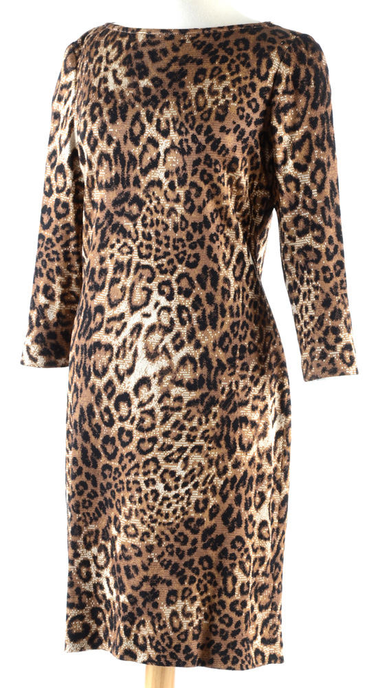 St. John Leopard Print Knit Shift Dress from "Truly Sexy" Launch Party