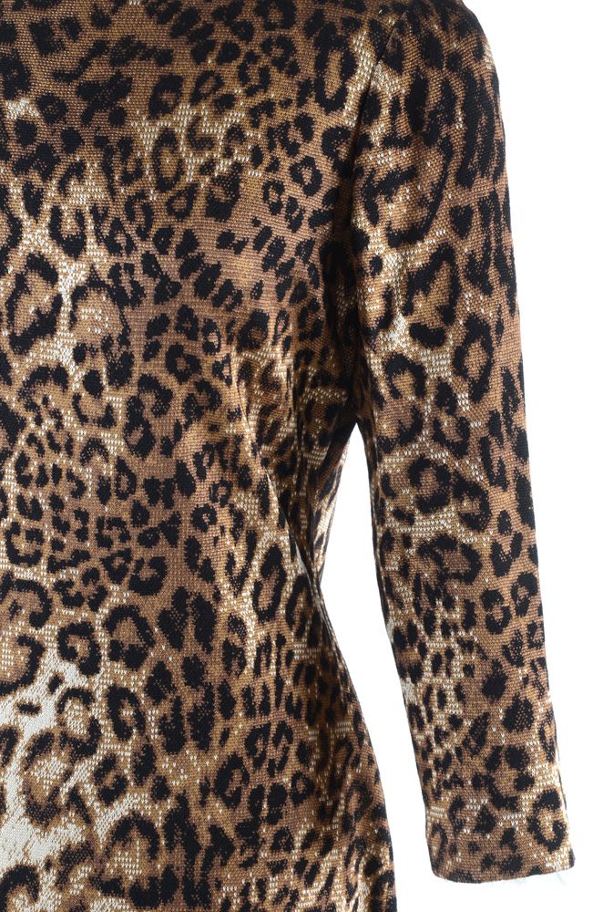 St. John Leopard Print Knit Shift Dress from "Truly Sexy" Launch Party
