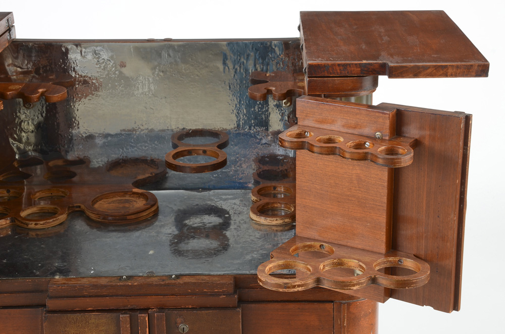 Walnut Art Deco Liquor Cabinet