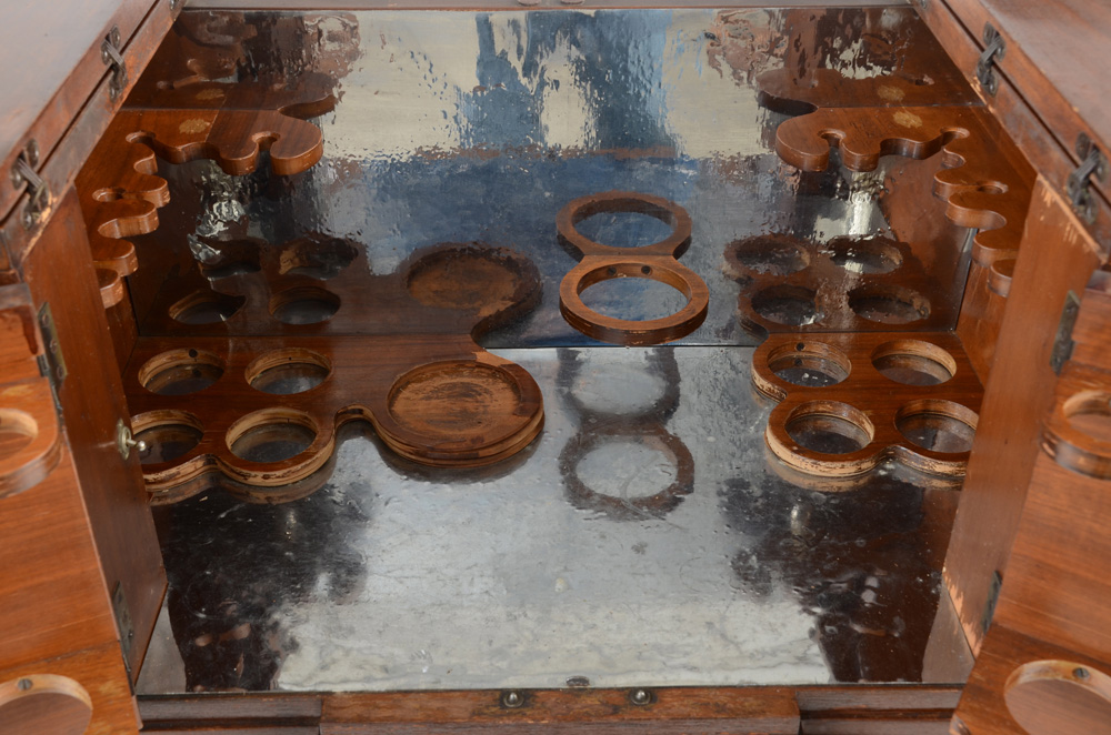 Walnut Art Deco Liquor Cabinet