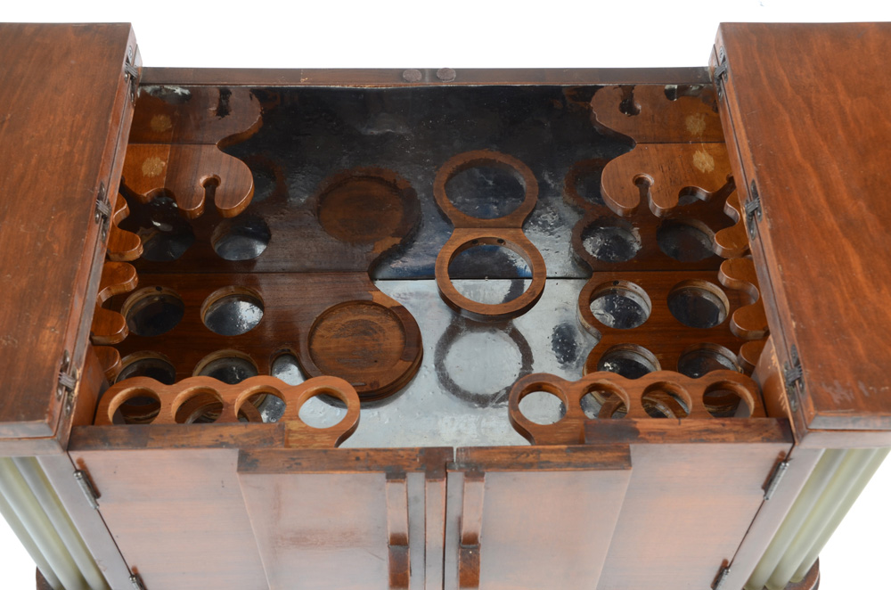 Walnut Art Deco Liquor Cabinet