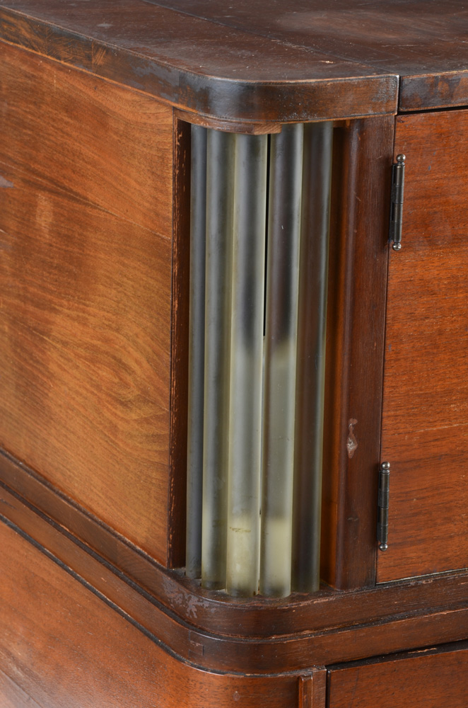 Walnut Art Deco Liquor Cabinet