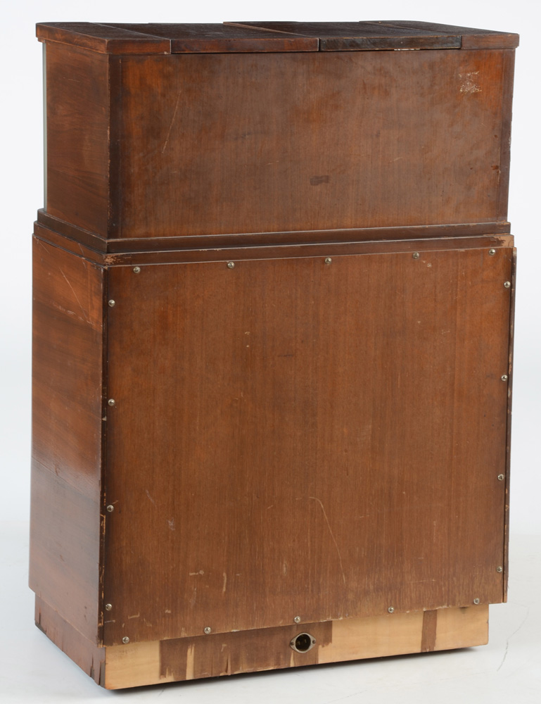 Walnut Art Deco Liquor Cabinet