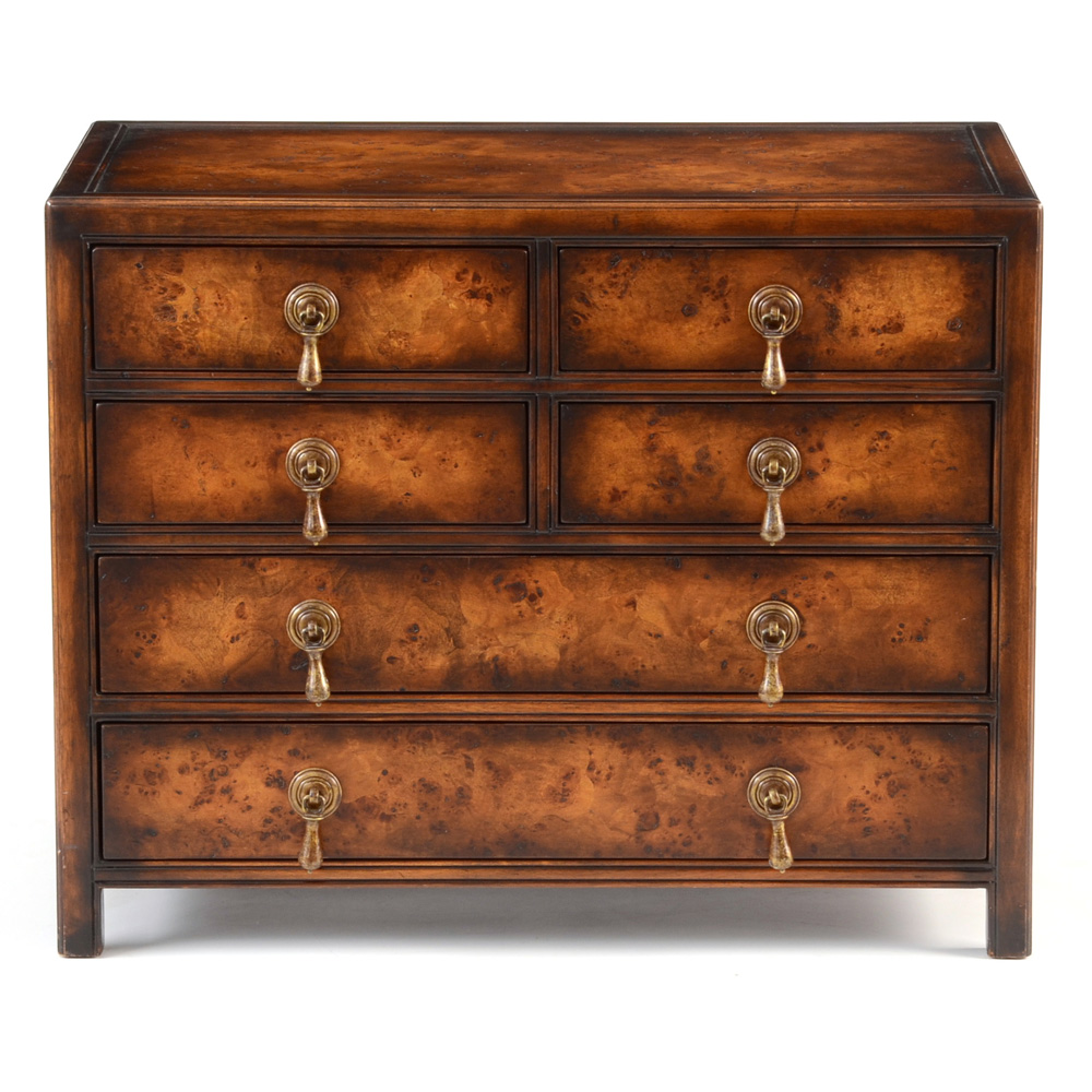 Diminutive Burl Wood Chest of Drawers