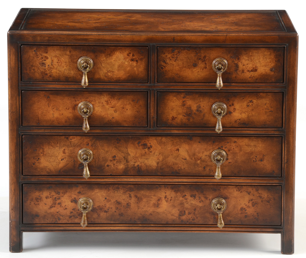 Diminutive Burl Wood Chest of Drawers