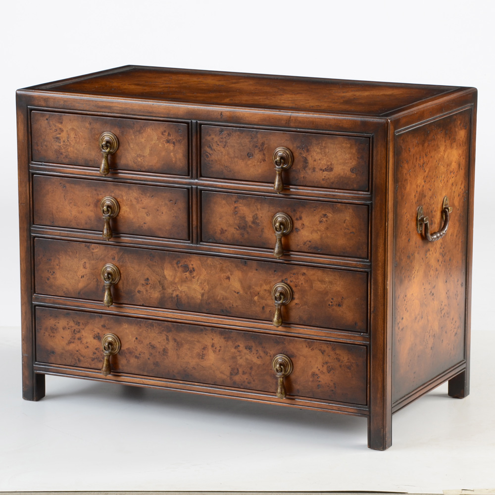 Diminutive Burl Wood Chest of Drawers