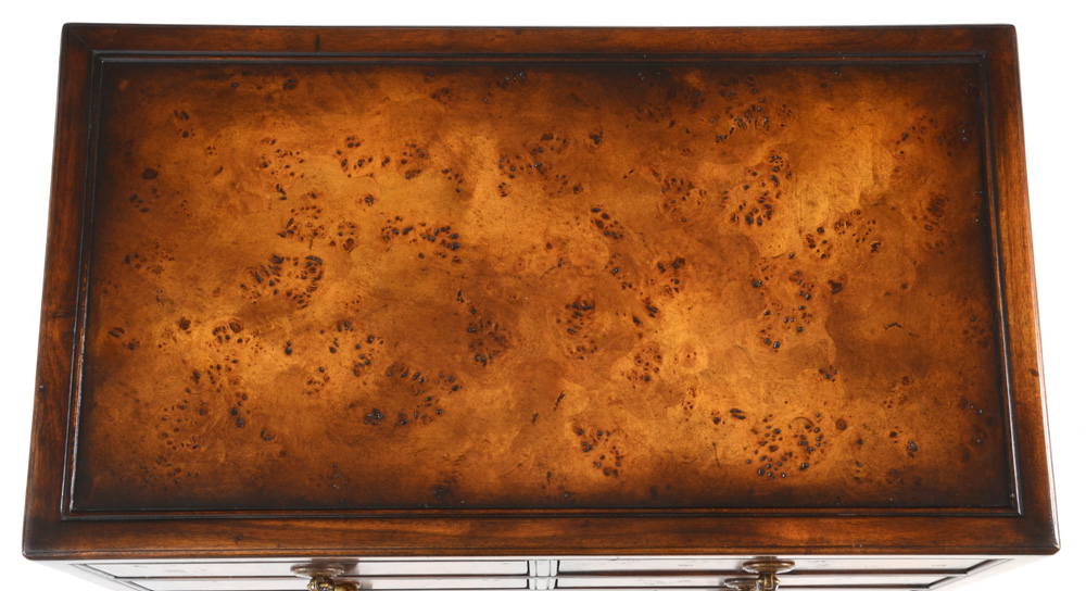 Diminutive Burl Wood Chest of Drawers